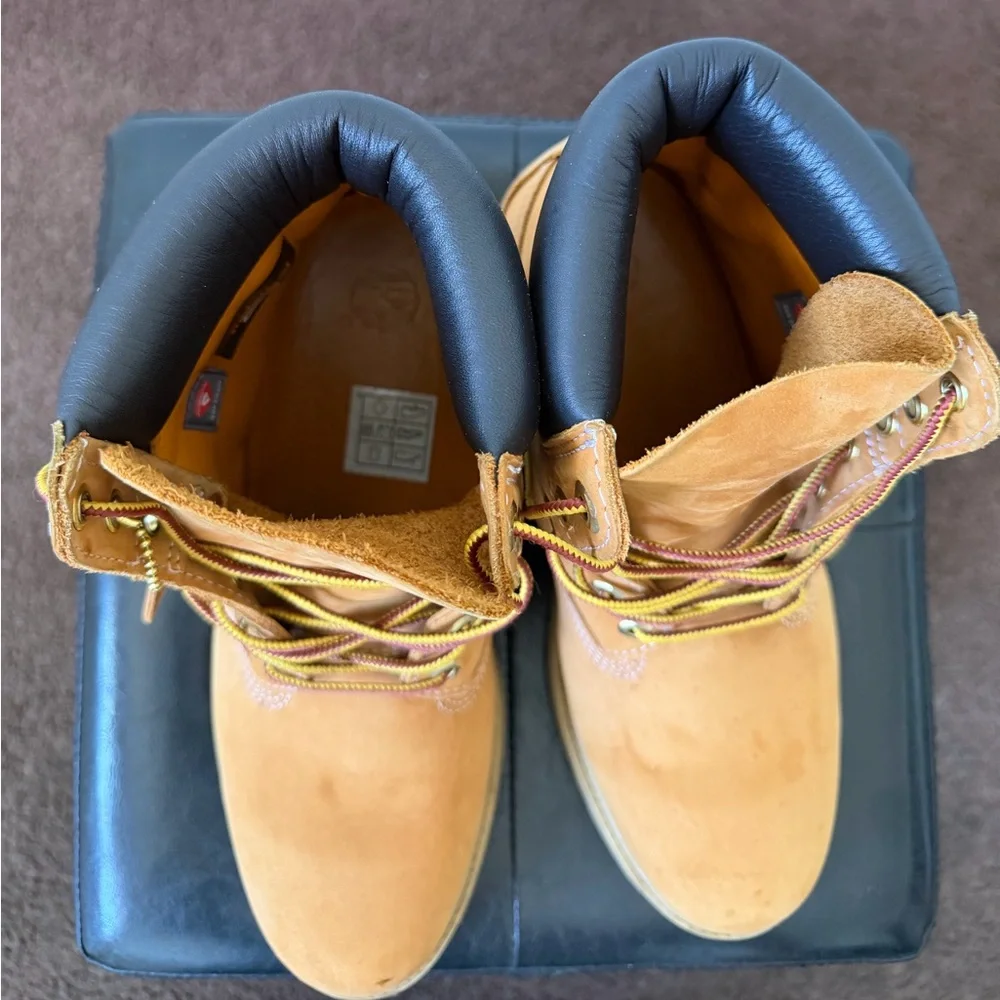 Timberland Wheat Nubuck 6-Inch Waterproof Work Boots - Picture 5 of 9